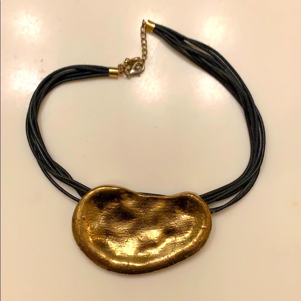 Funky gold statement necklace from Africa